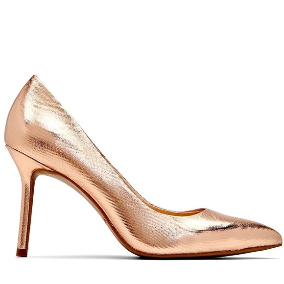 KATY PERRY “The Sissy” Rose Gold Metallic Heels - Picture 6 of 13